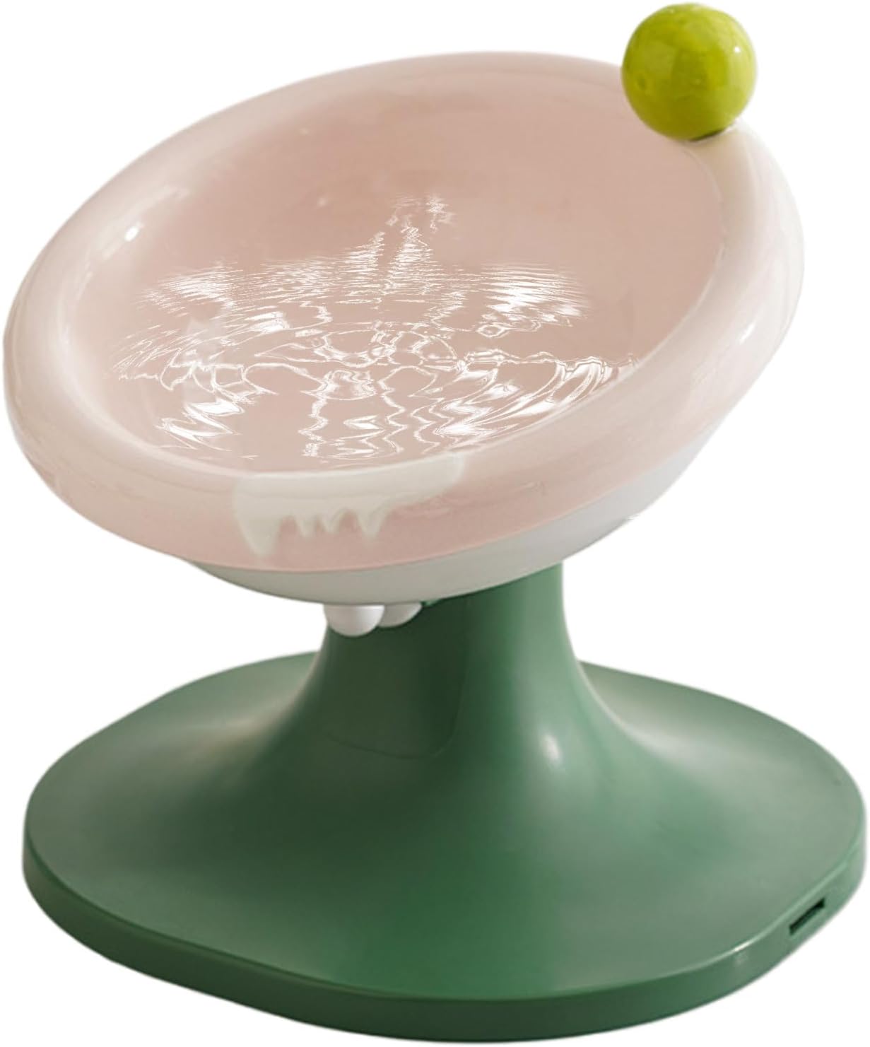 高さ調節キャットボウル, 60度傾斜調整可能ペット用エレベーティッドボウル, 傾斜スタンド 猫のヒゲに優しい ペットおやつ用ボウル