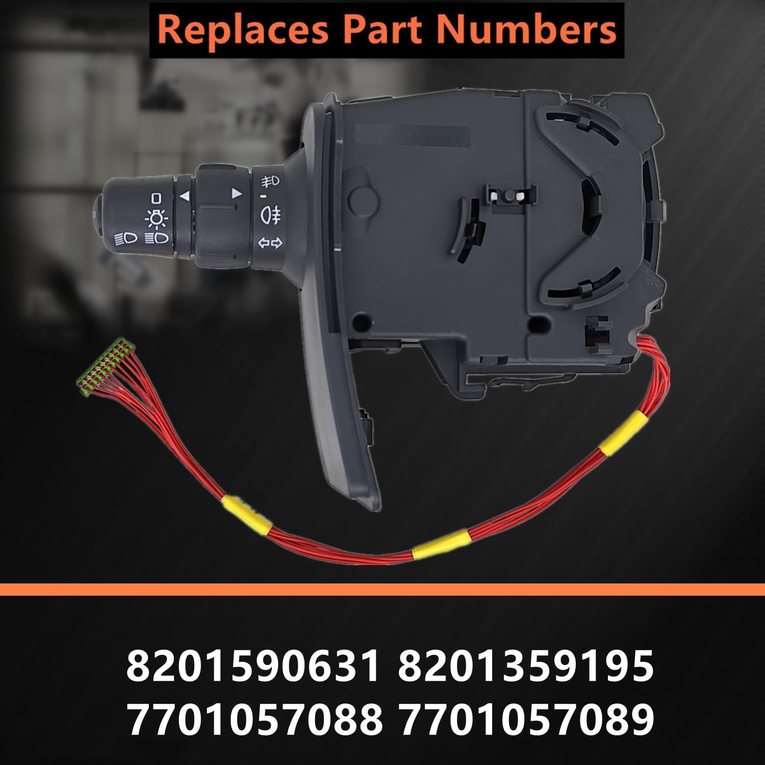 Interruttore Comando Indicatore Devioluce Devio Luci Compatibile con Clio 3 Kangoo 2 Modus 7701057090 8201590638