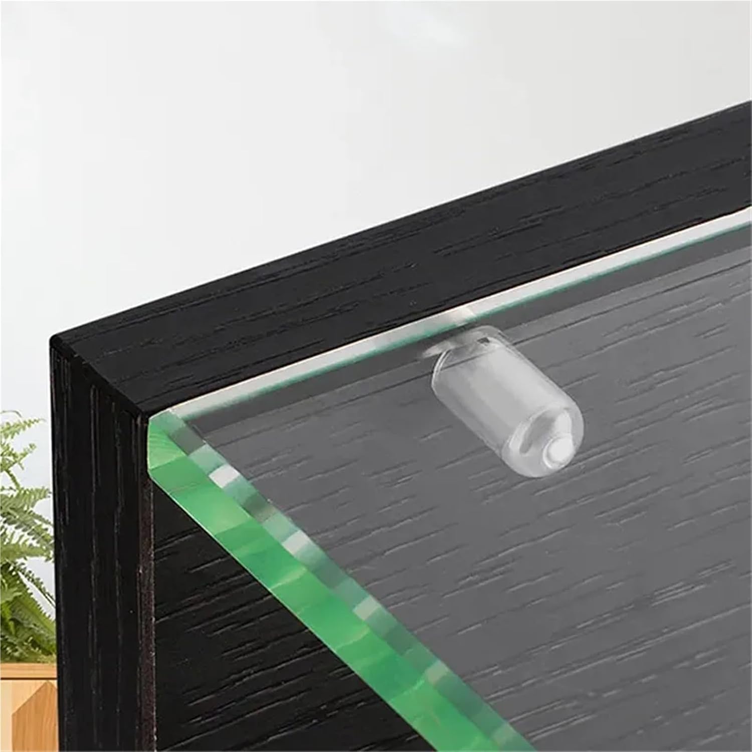 Support Nails, Self Tapping Screw Plate Brackets for Bookcases, Display Cabinets, and Wardrobes, with Anti Slip Cover 60sets