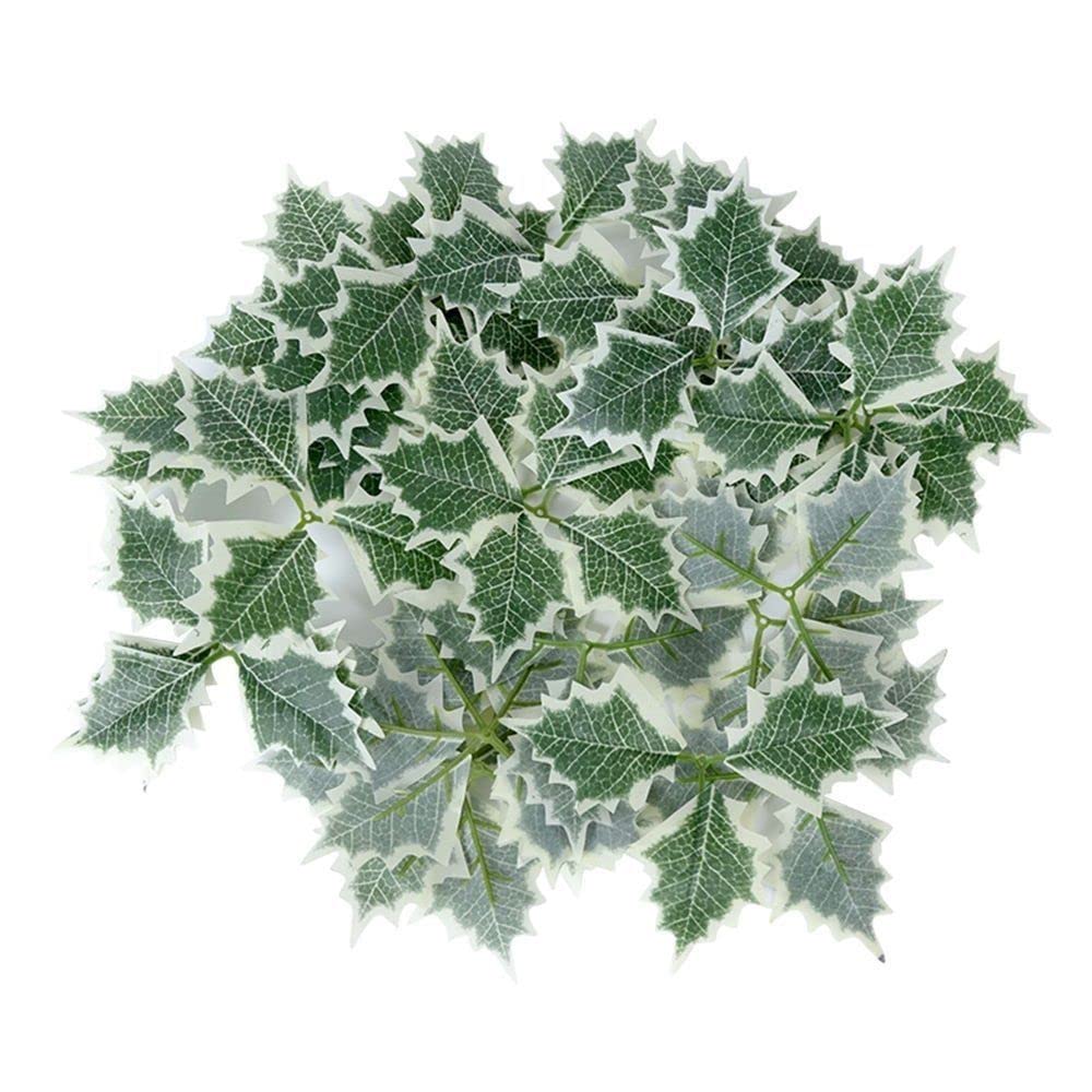 Artificial Holly Berries with Green Leaves Artificial Christmas Red Berry Picks for DIY Crafts Wreath Christmas Arrangement Gift Box Decor(Single)