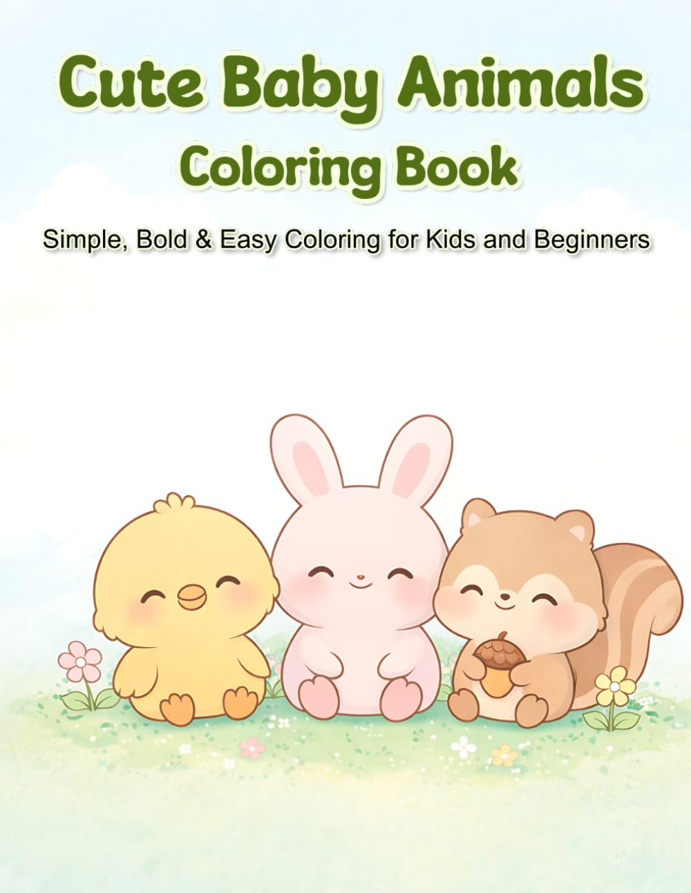 Cute Baby Animals Coloring Book | Cute Baby Animals Coloring Book for Kids Ages 4–8: 41 Simple, Bold & Easy Coloring Pages of Adorable Baby Animals for Relaxation and Fun
