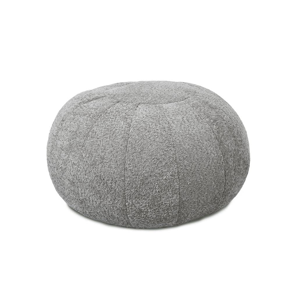 rucomfy Snug Boucle Morrocan Pouffe Ottoman with Filling - Grey — image 1