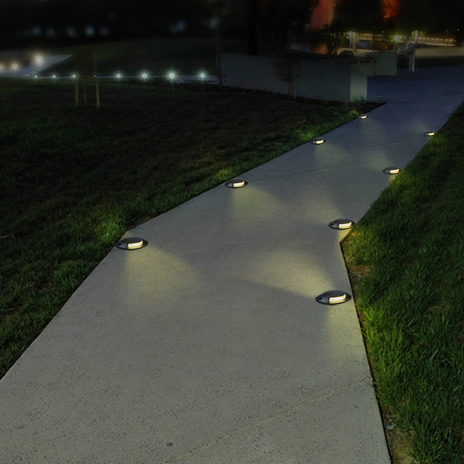 Lampa ogrodowa 3 W, wbudowana dioda LED, IP65, wodoodporna, na taras zewnętrzny, podjazd, oświetlenie, 9 kolorów (czerwona 3 W) (niebieska 3 W)