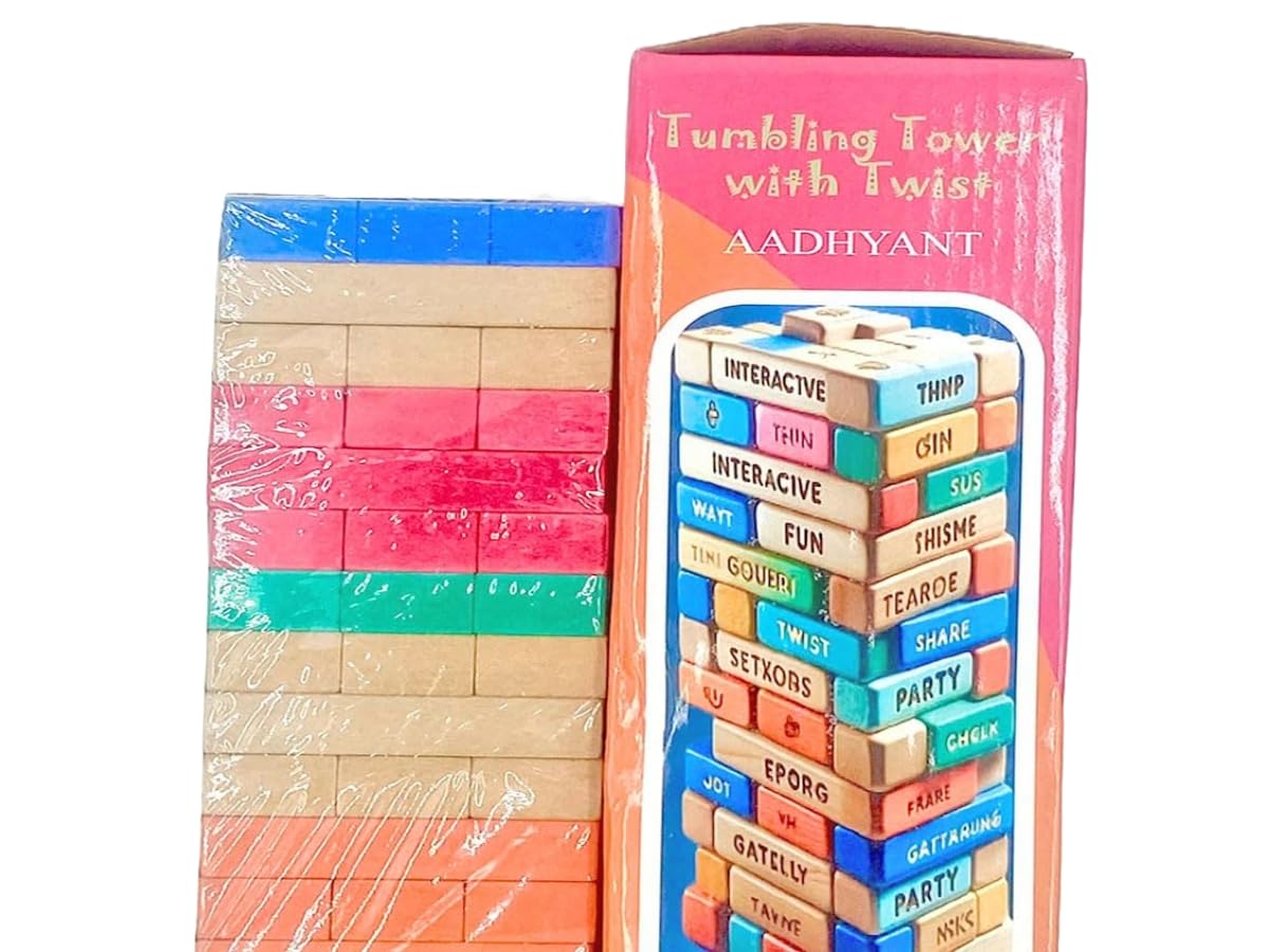 Aadhyant Tumbling Tower Game | Wooden Stacking & Building | Swing Tower Game | Balancing Tower Game for Kids (Pack of 1) (B0CZX9KNRP) Amazon Price History, Amazon Price Tracker