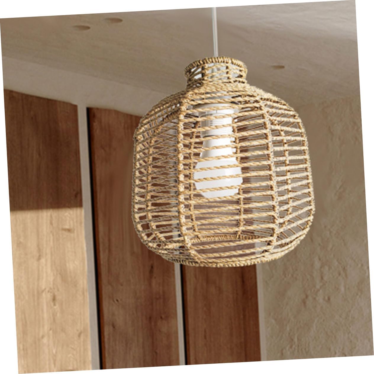 HANABASS Rustic Ceiling Light Farmhouse Pendant Lamps Woven Lampshade Lampshade Replacement