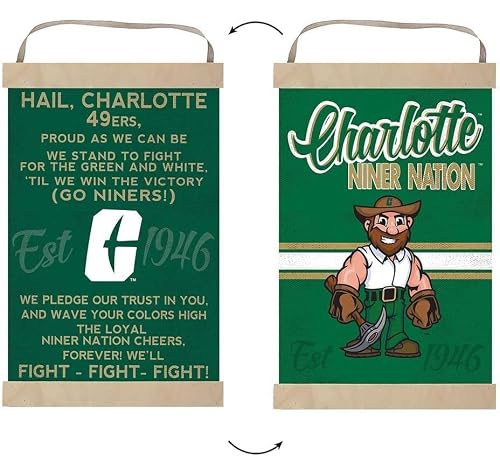 KH Sports Fan Reversible Banner Sign Fight Song North Carolina (Charlotte) 49ers