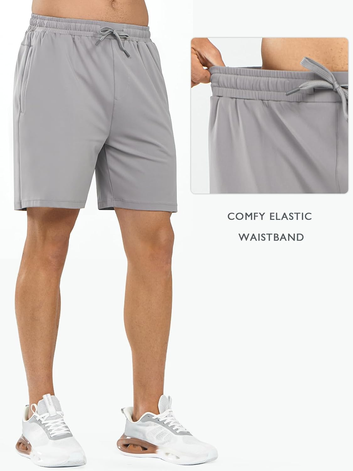 NORTHYARD Men's 7" Gym Shorts Knit Athletic Tennis Shorts for Men with Zipper Pockets for Workout Athletic Training - Image 7