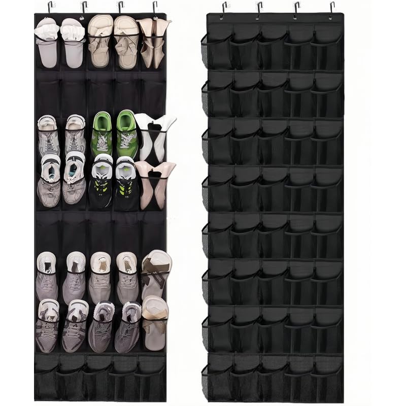 La Mejor Selección de Zapatero para puerta los más solicitados. 47 POKYGO Organizador de zapatos Colgado Sobre La Puerta,Organizador Colgante para Guardar Zapatos,40 Bolsillos Grandes Zapatera Colgante,para Guardar Zapatos,Ropa,Artículos de Aseo...