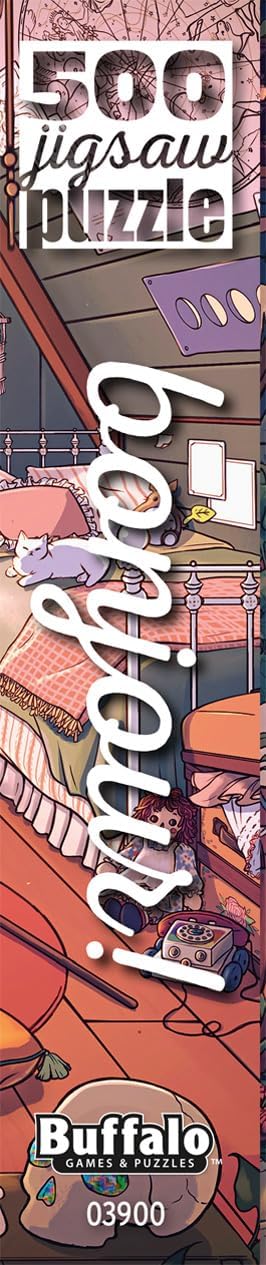Buffalo Games - Bonjour - Brittnie Ortega - Messy Room - 500 Piece Jigsaw Puzzle for Adults - Challenging Puzzle Perfect for Game Nights - Finished Size is 21.25 x 15.00