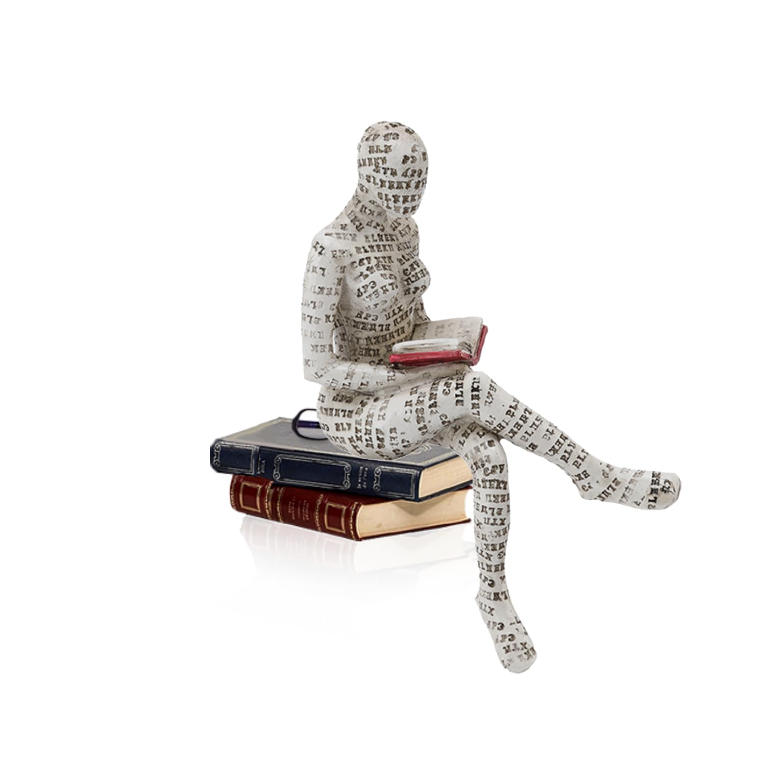 Cocoarm Lesende Frau Figur – Kunstharz-Deko Für Bücherregal, Schreibtisch Oder Wohnzimmer