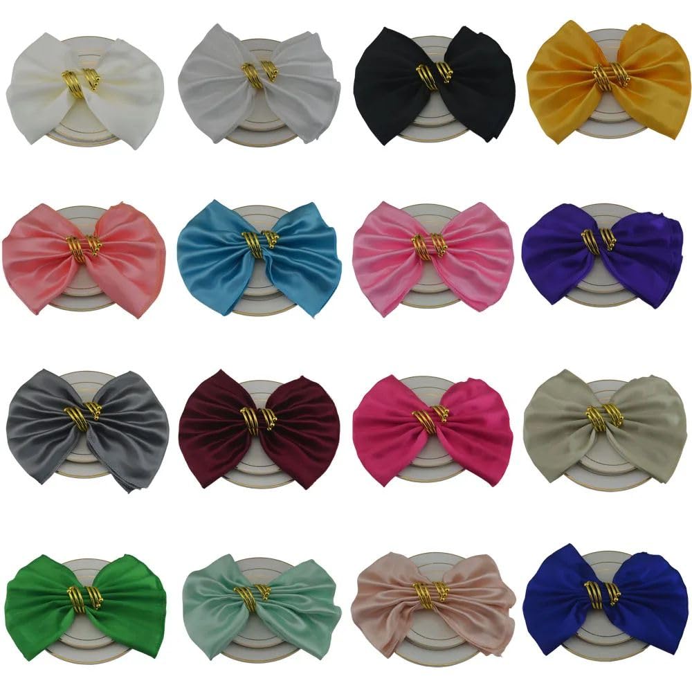KIZAMI 50 Uds. Servilletas de Tela de Seda Color champán de 30x30CM, servilleta de cóctel de satén, servilletas de Mesa de satén, servilleta de Mesa Suave para decoración de Hotel