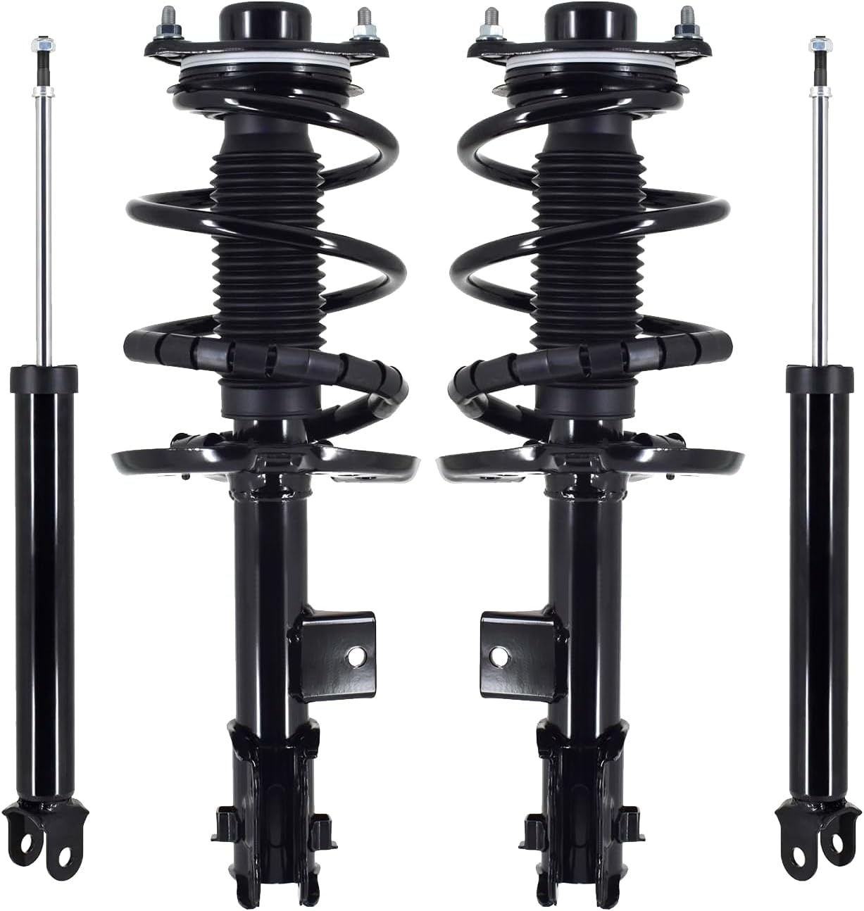 PM Auto Set of 4 Front Quick Complete Strut-Coil Spring Assembly-Rear Shock Absorber Compatible With 2012-2017 Hyundai Azera