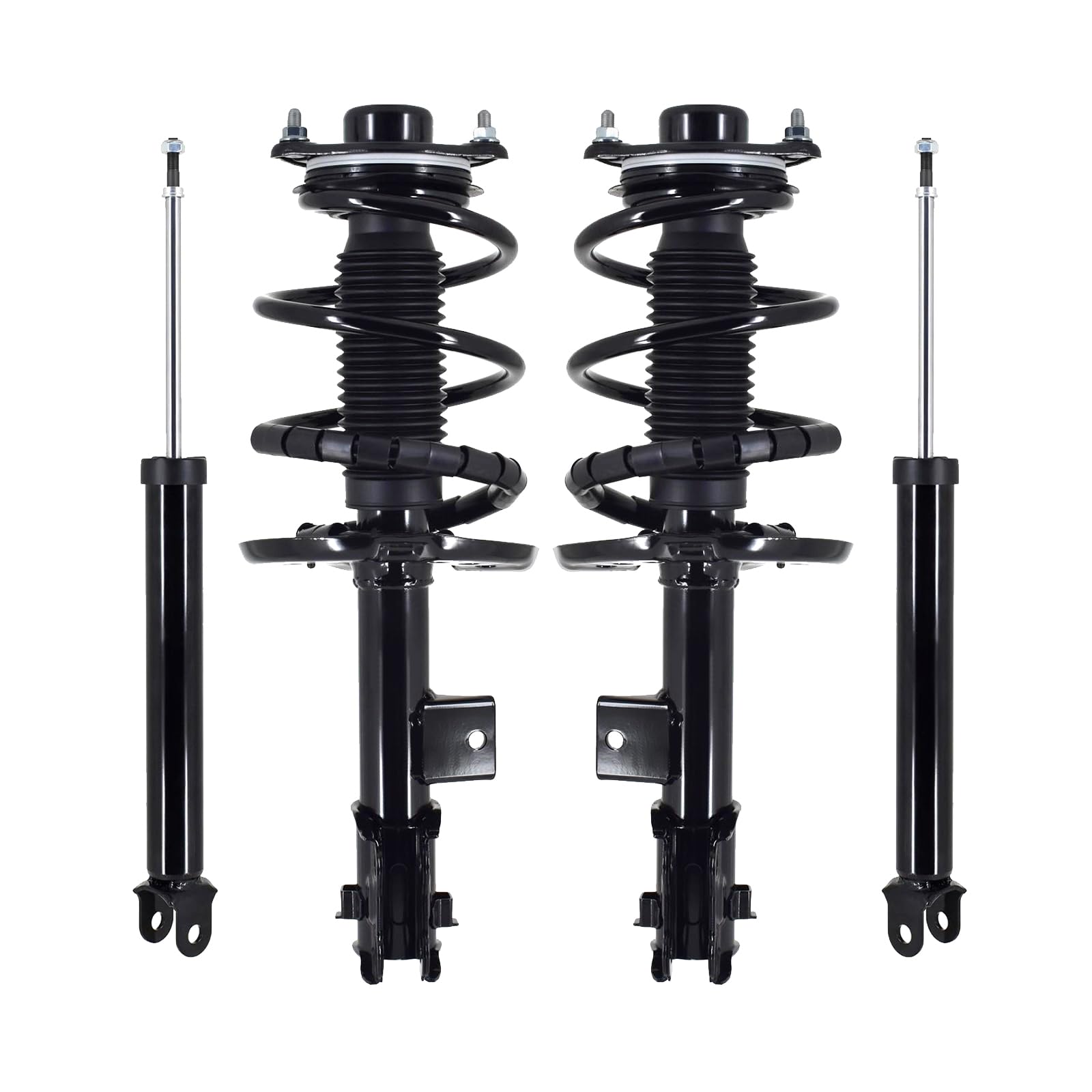 PM Auto Set of 4 Front Quick Complete Strut-Coil Spring Assembly-Rear Shock Absorber Compatible With 2014-2016 KIA Cadenza