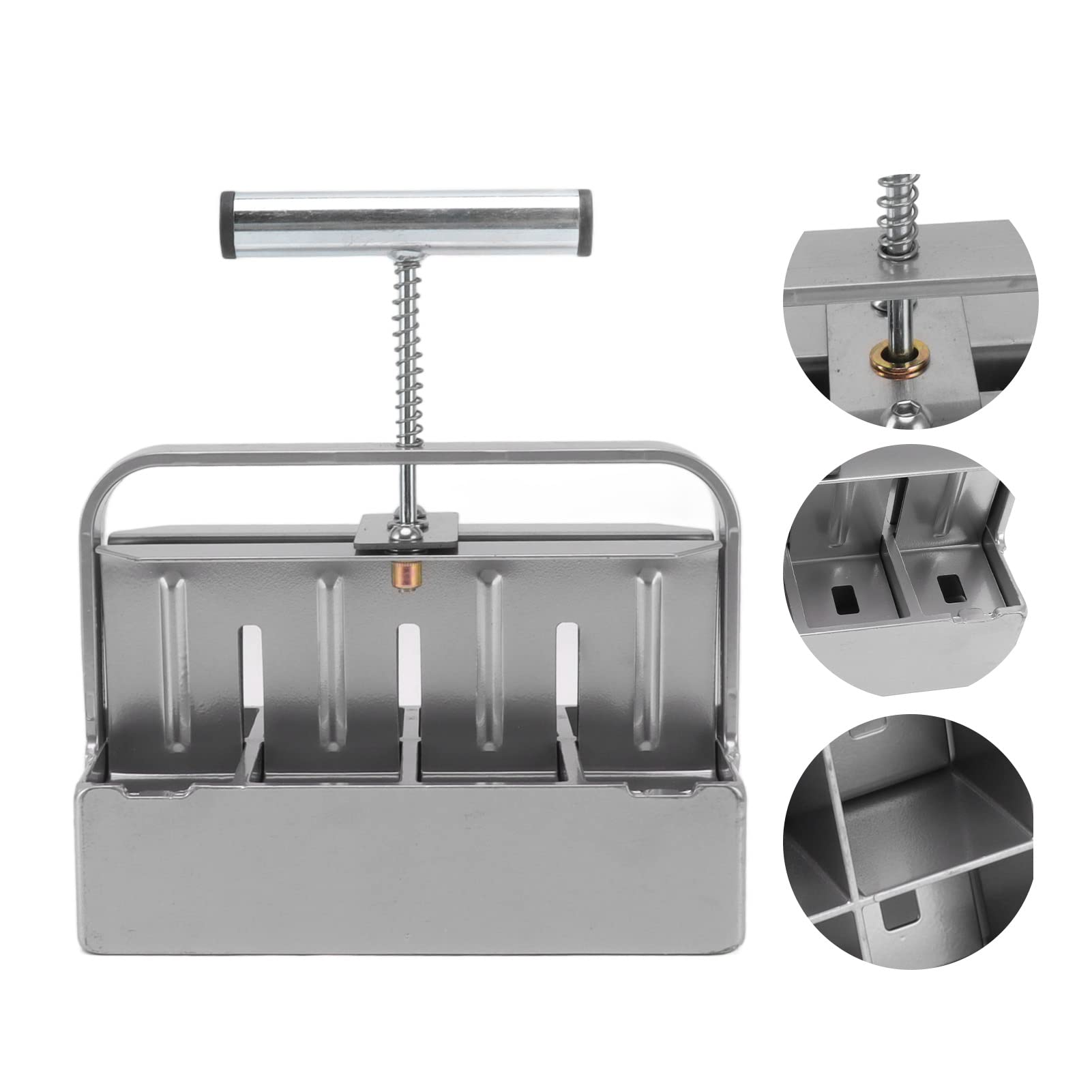 Moule à Terreau Manuel à 8 Alvéoles, Bloc de Terreau carré de 4 Cm avec Poignée Ergonomique Antidérapante pour Semis et Jardinage Intérieur et Extérieur