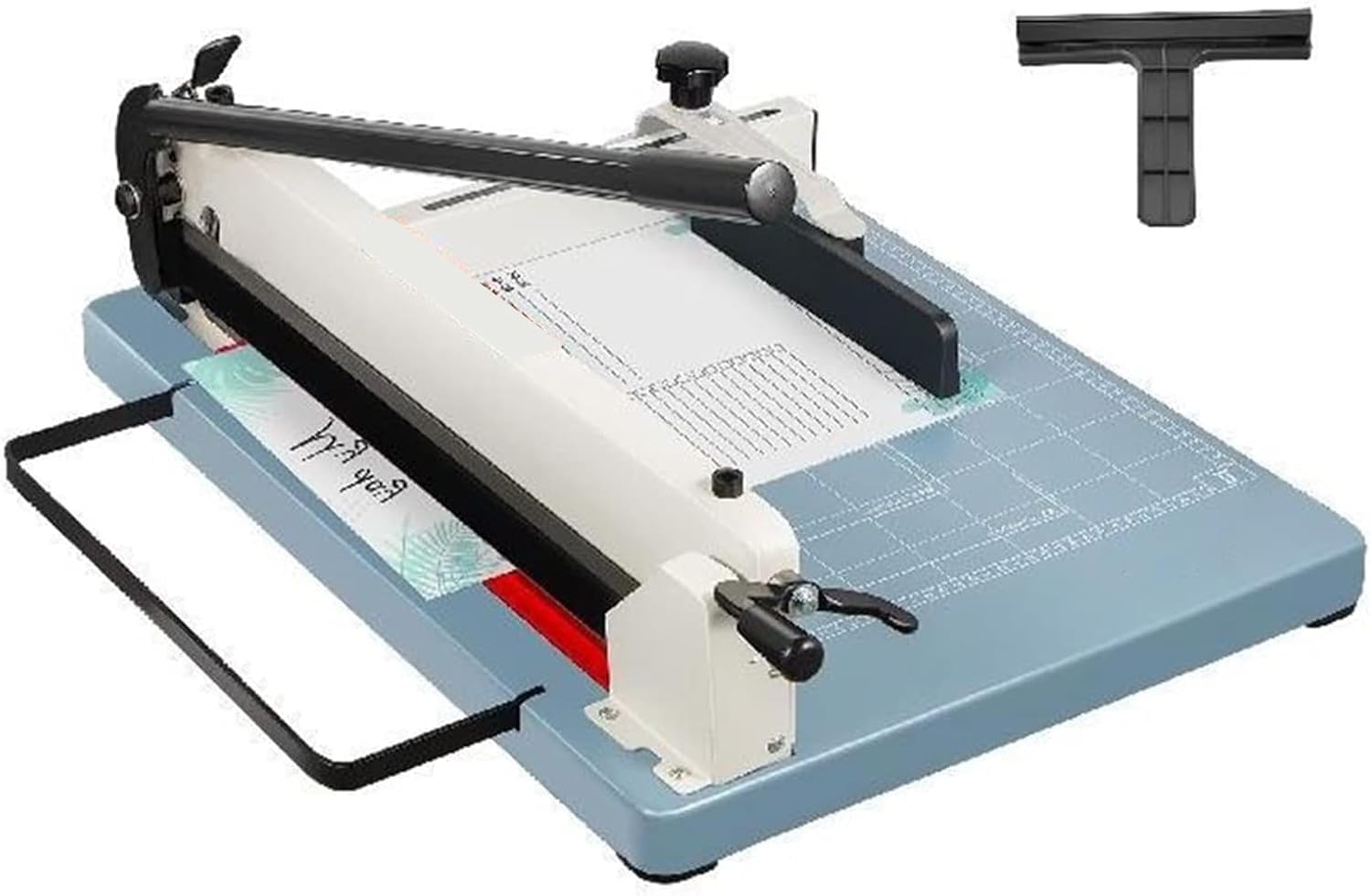 Taglierina Manuale a ghigliottina Formato A3 con Righello Regolabile, Morsetto Rotante per Carta e Blocco di Sicurezza, Ideale per Ufficio, casa e Scuola.