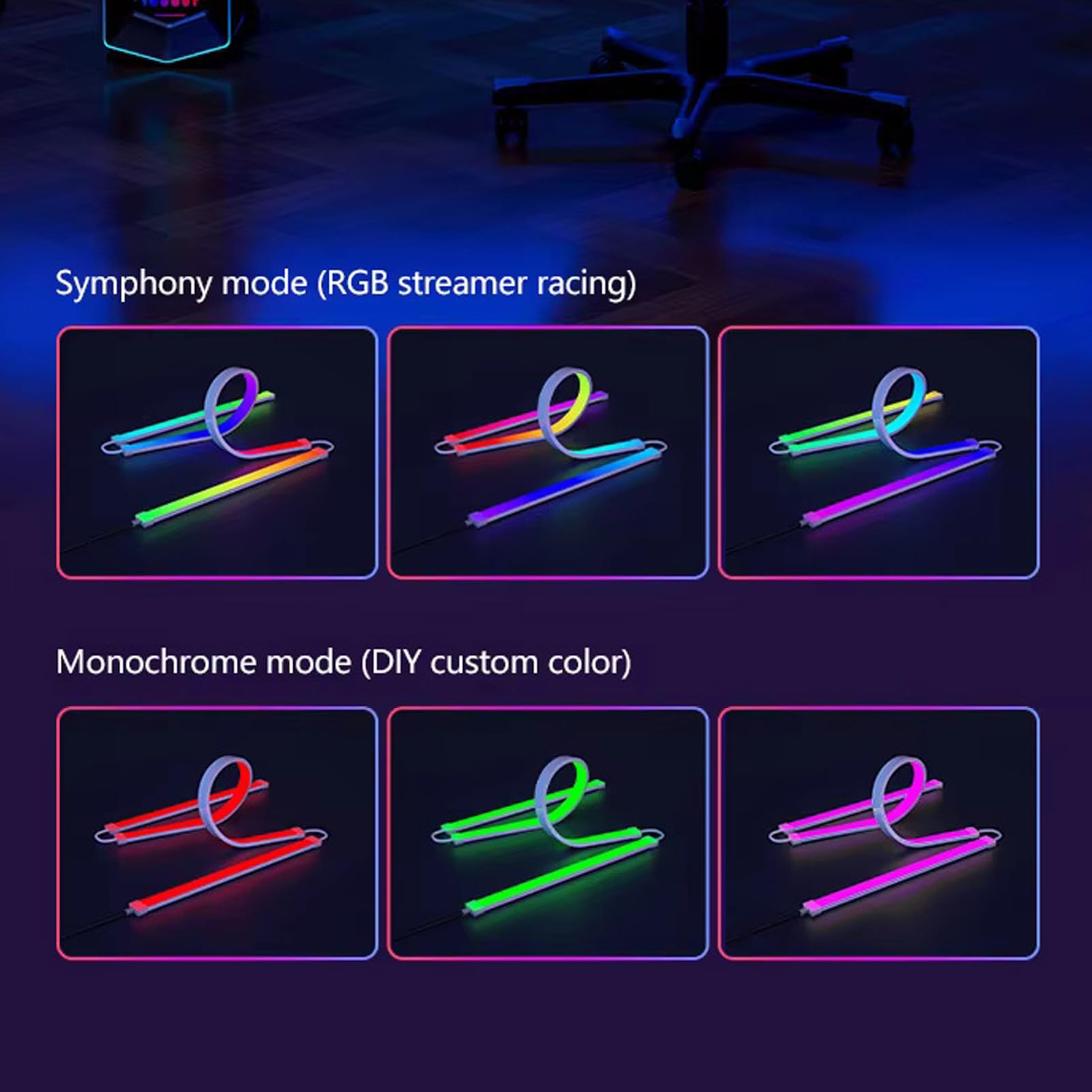 Rosvola Striscia LED per Schermo Computer RGB, Retroilluminazione Sincronizzata Tramite USB per Display Desktop da 49 Pollici con Riconoscimento Colore in Tempo Reale, Sincronizzazione Musicale e 16
