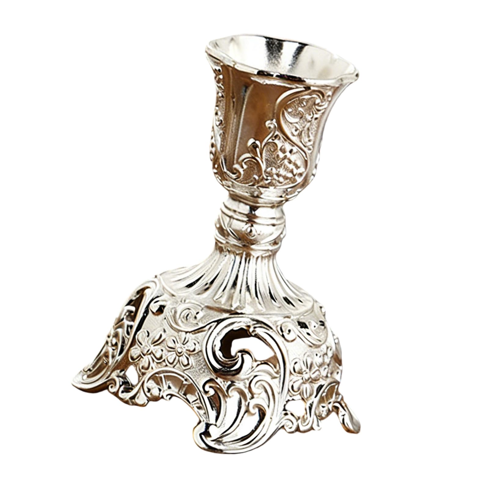 European Carving Tea Light Holders Practical Alloy Candlestick Holders for Decorative Display Room Decorations Housewarming Gift