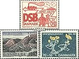 Dinamarca 523,524,529 (completa.edición.) nuevo con goma original ** MNH 1972 ferrocarriles, conservación, Personas de movilidad reducida (sellos para los coleccionistas) vehículos sobre raíles / funi