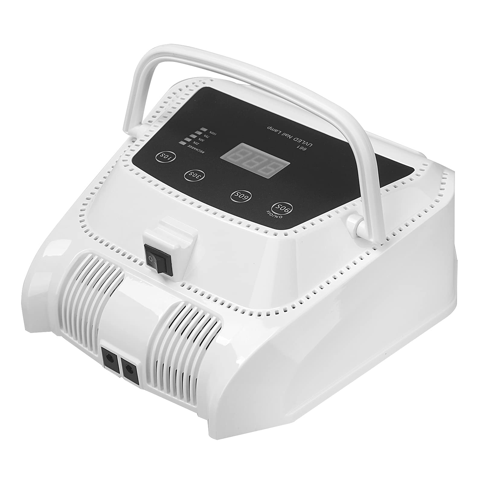 TAKOYI Led Nail Dryer, 72W Wireless Rechargeable Gel Led Light Cordless UV Led Nail Light Curing Nail Lamp for Gel Nails with Lifting Handle LCD Screen Bigger Space (White)