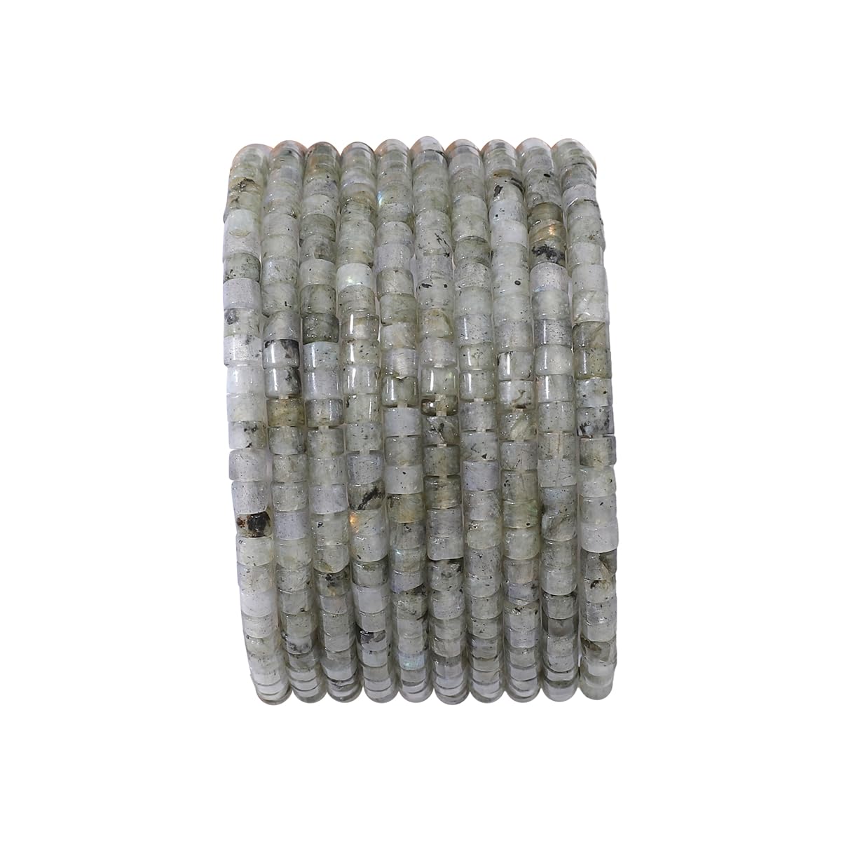 Beadiabeadia Natural Spectrolite Short Cylinder Beads 2x3mm 155pcs