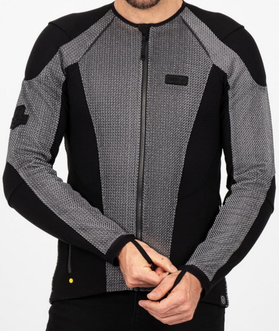 KNOX Kurtka z pełnymi wbudowanymi ochraniaczami L2 Urbane Pro MK3 CE Class AA, prosty krój GREY Black M