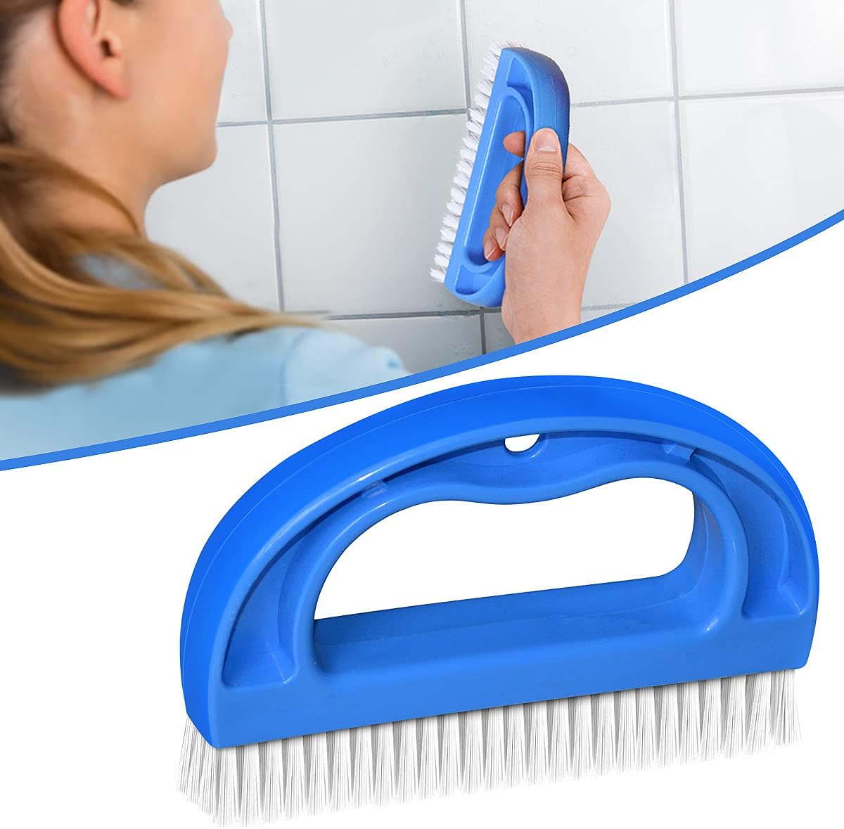 SHUNWEI Stiff Bristles Grout Cleaner Brush Shower Grout