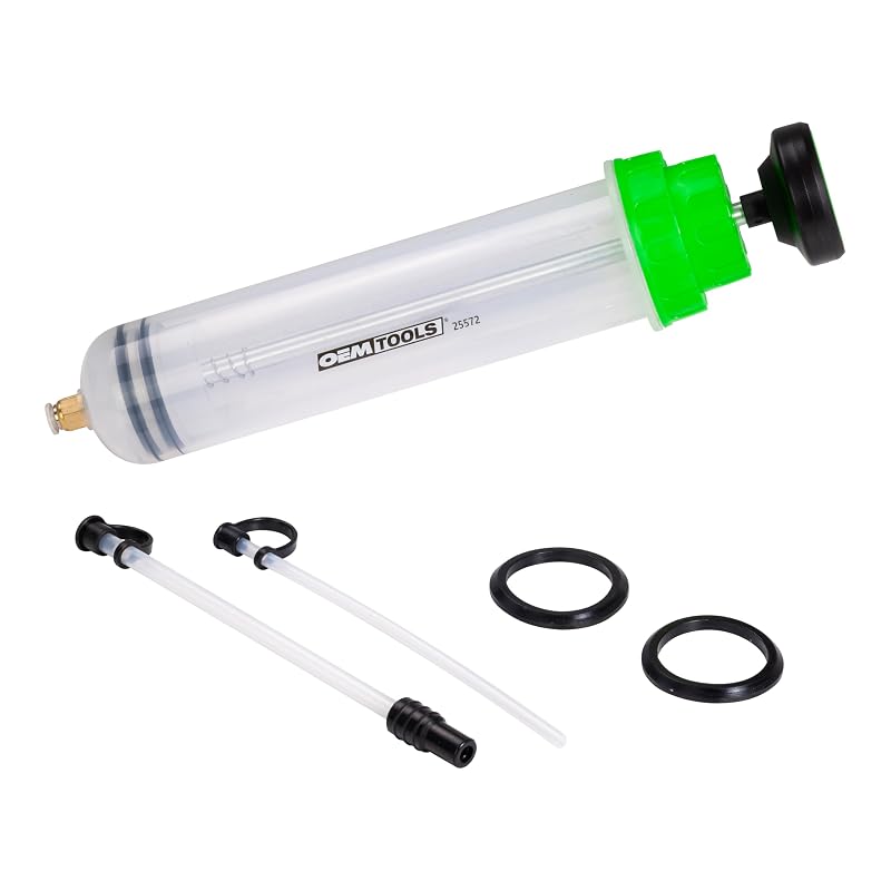 OEMTOOLS 25572 Bomba Manual Extratora e Transferidora de Fluidos 500 mL com 2 Tubos de Extensão Conectáveis