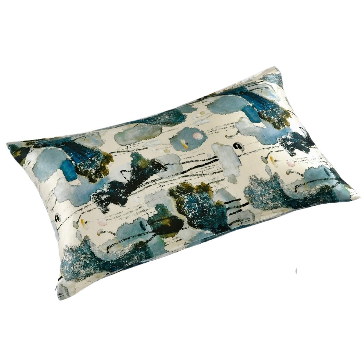 Funda Almohada Funda de Almohada Seda con Cremallera, Color Estampado, cómoda Funda(51x91 cm)
