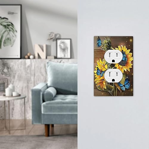 Miniatura 7 de Cubierta de interruptor de luz dúplex de mármol azul dorado de 1 cuadrilla, cubierta de toma de corriente, placa frontal decorativa para receptáculo