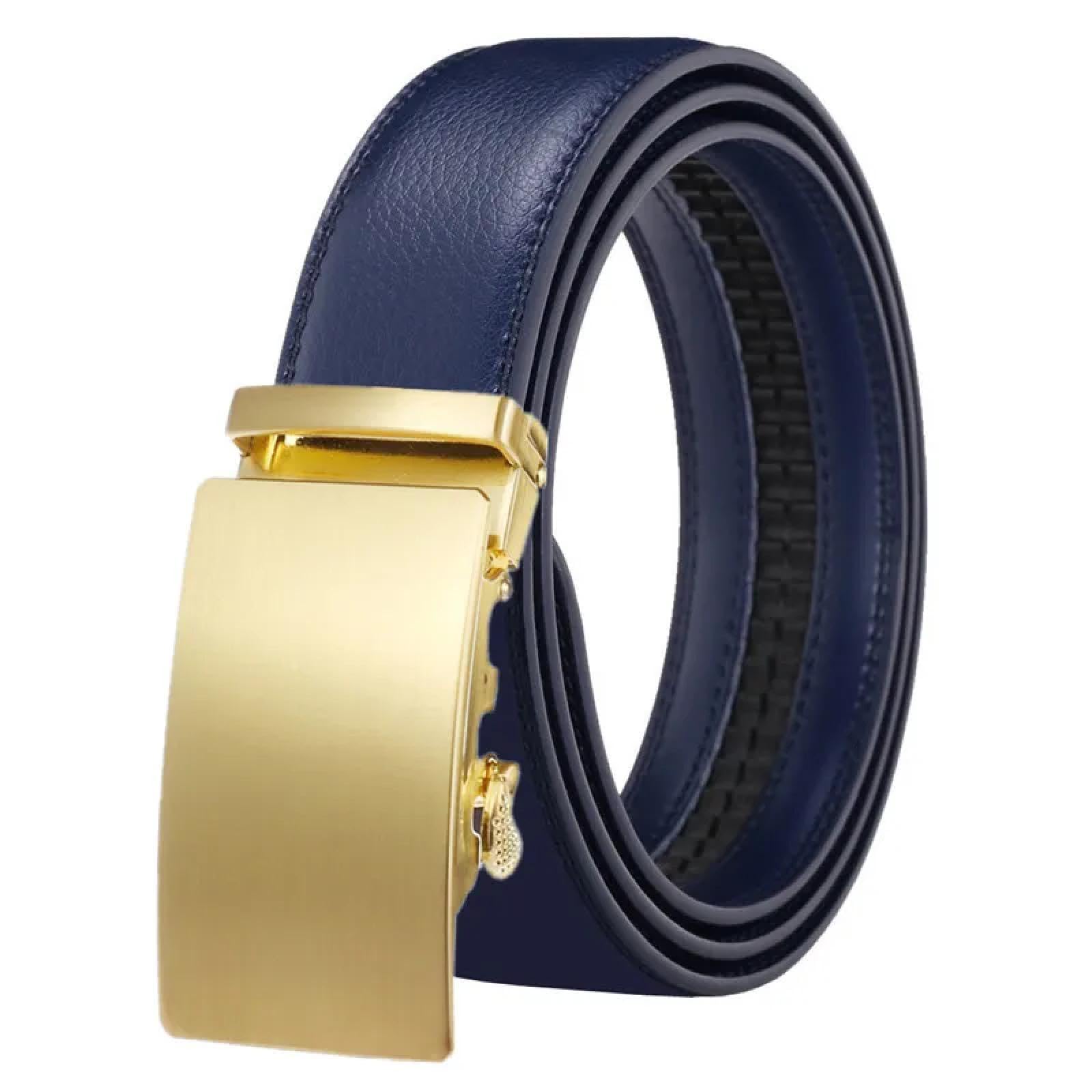 Cinture Cinture per Uomo Color Oro in Metallo con Fibbia Automatica alla Moda Maschile