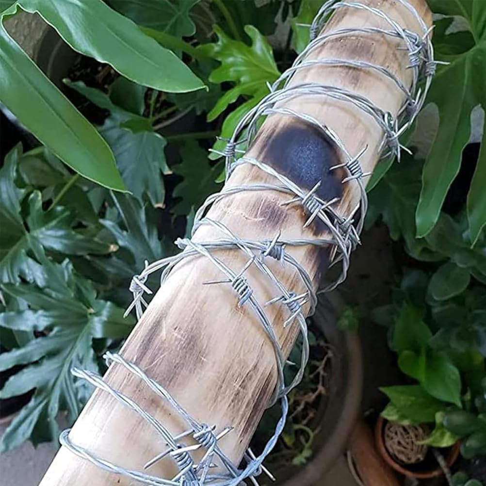 Alambre De Espino para Vallas - Rollo De Acero Galvanizado - Fácil De Doblar Y Cortar - Uso En Exteriores/Seguridad Residencial,1.8mm,100m