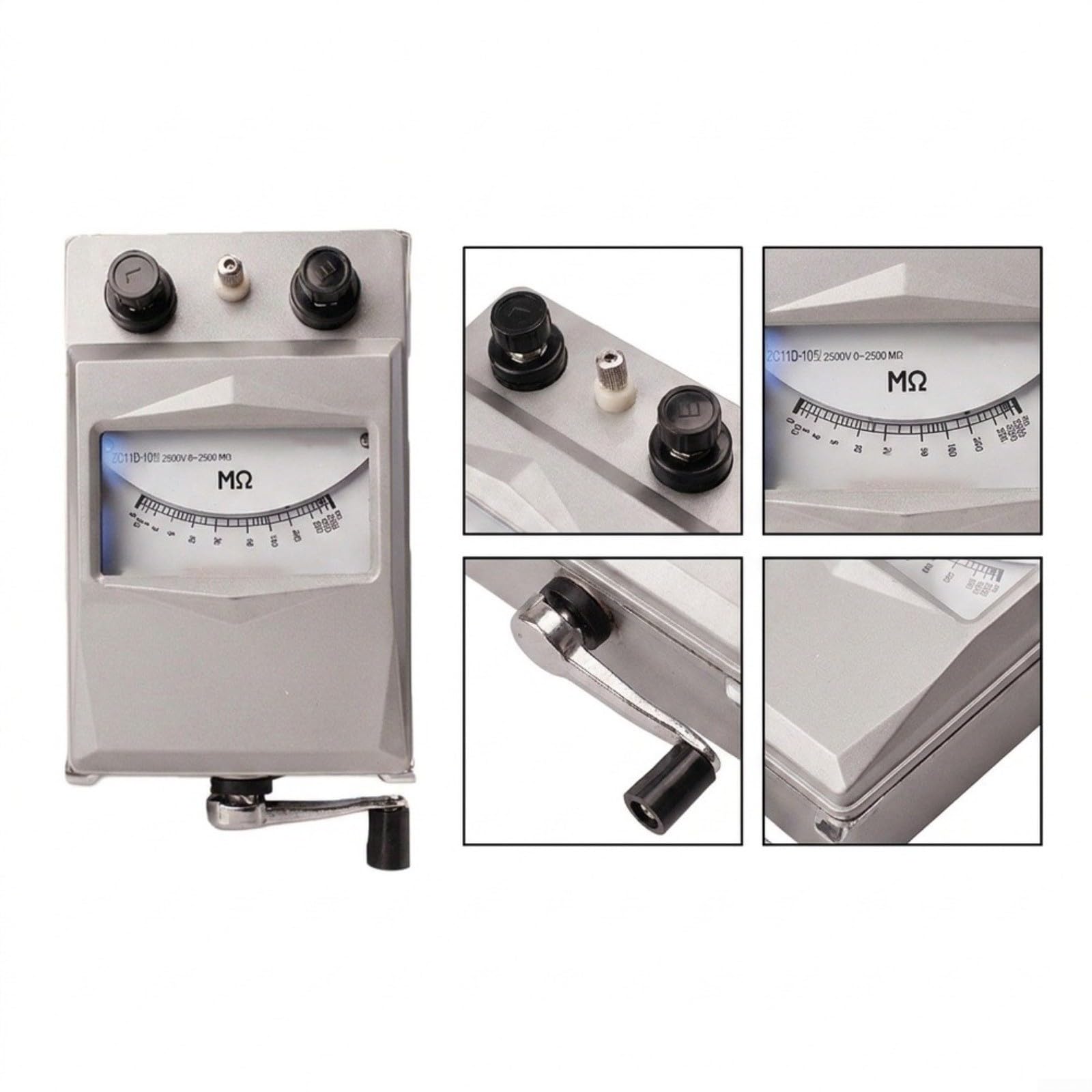 Megohmmètre à manivelle 1000 V : portable pour testeur de résistance