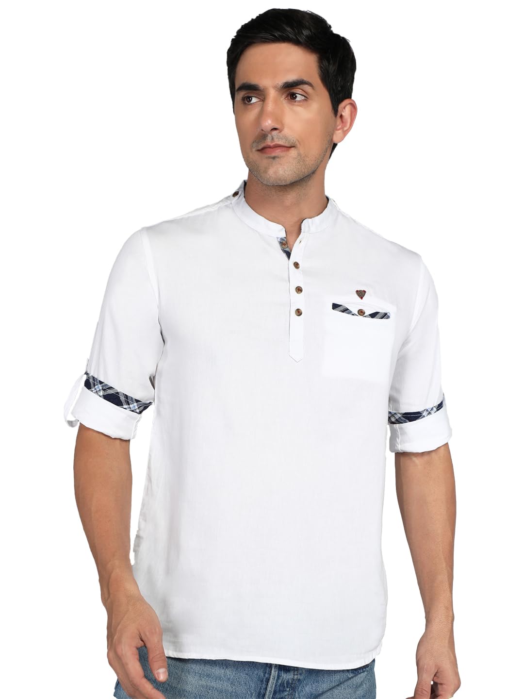 kuons avenue Men's Tailored Fit Cotton Short Kurta | Mandarin Collar – A Stylish Choice for Casual Wear-picture-26