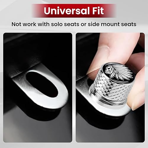 Miniatura 6 de Tornillo de acero inoxidable moleteado para asiento de guardabarros, rosca de 14 pulgadas - 20 para Harley Davidson 1996-2020, esqueleto de dedo