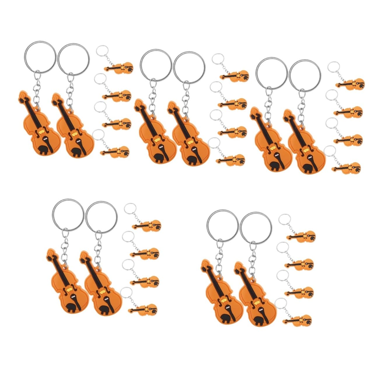 ibasenice 30pezzi Portachiavi Violino Di Accessorio Musicale Elegante Per Chiavi Zaini e Borse Creativo Per Amanti Della Musica e Feste Tema Musicale