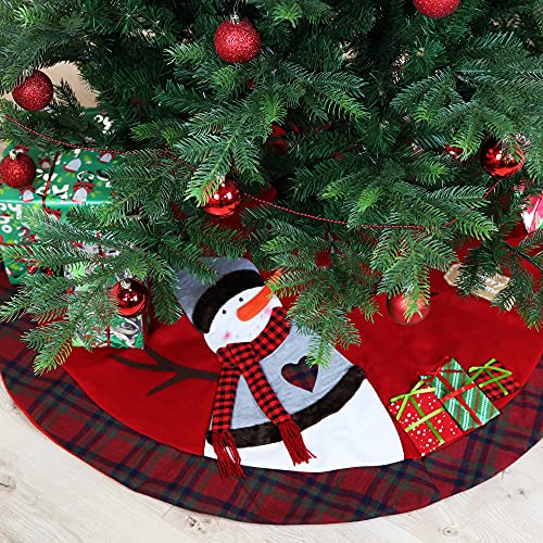 com-four® Premium kerstboomdeken ter bescherming tegen dennennaalden - ronde kerstboomdeken voor de kerstboom - onderlegger met kerstmotief - Image 3