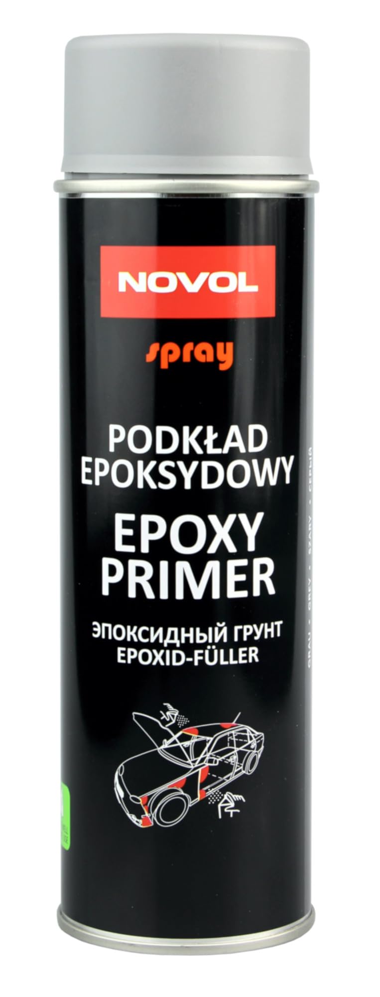 Novol Spray EPOXY PRIMER P3 Grey aerosol 0.5L - Autobody Refinish Automotive Paint Car Repair