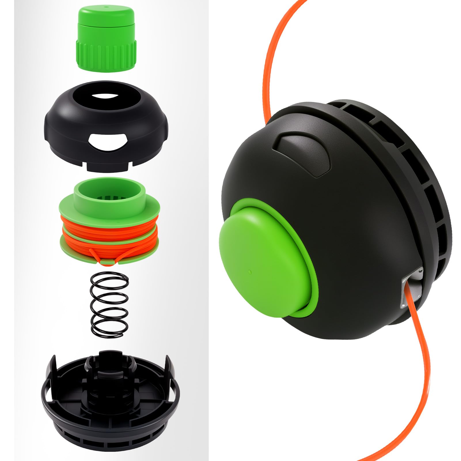 THTEN AH1300 - Cabezal de corte de hilo compatible con recortadoras de cuerda EGO Power+ ST1500, ST1500F, ST1500S, ST1500SF y ST1500XY de 15 pulgadas