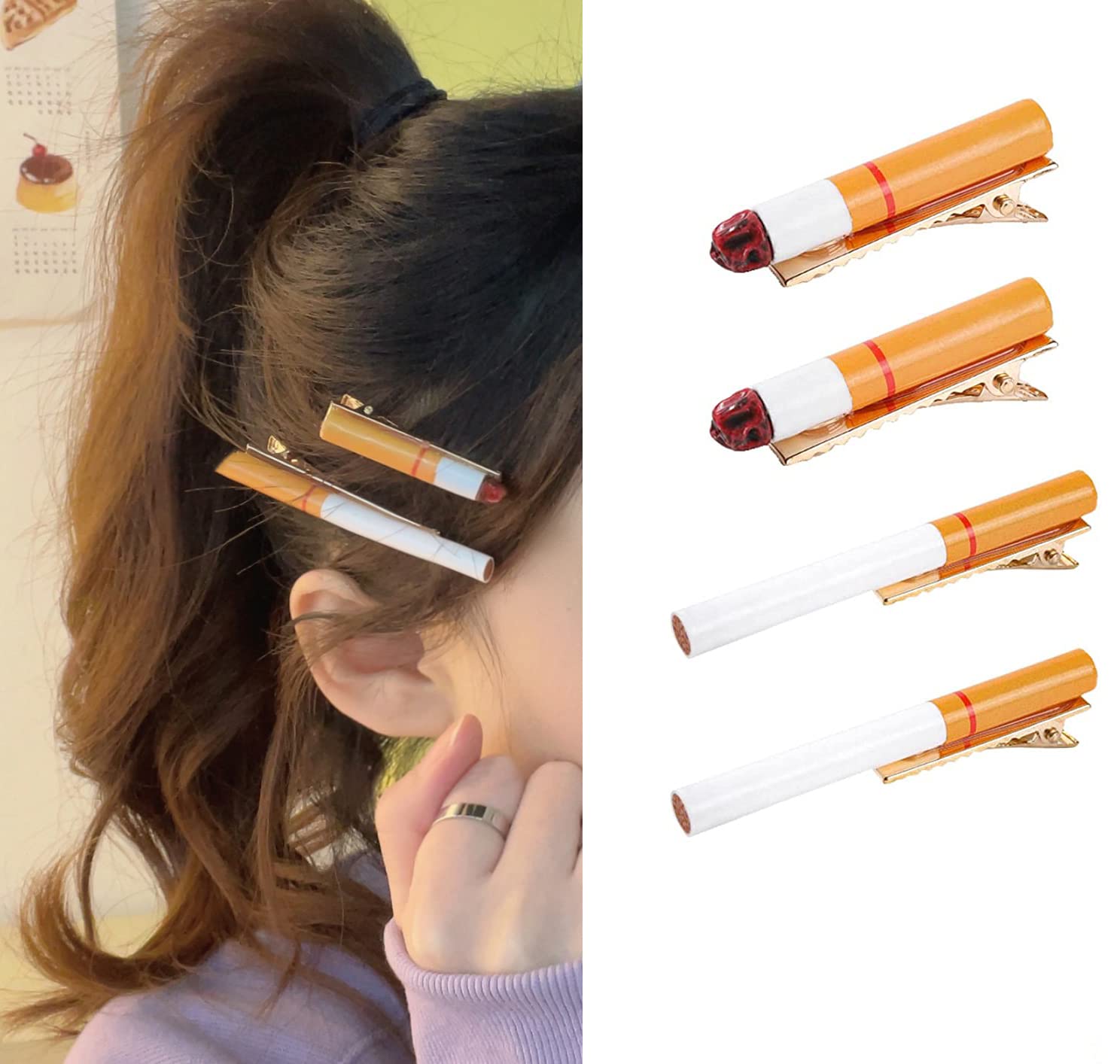 cigarette hair Amazon.com : cigarette hair clips unique women hair clips metal hair  accessories cosplay accessories hair clips star clips women girls : Beauty  & Personal Care