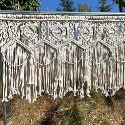 M MANUAL Tapeçaria de macramê para pendurar na parede boho saia janela cozinha macramê cortina divis