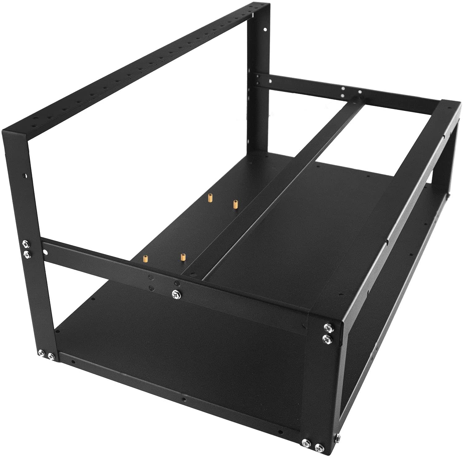 6 GPU Mining Rig Frame, Steel Open Air Mining Rig Frame Case, Mining Rig Supporta Atx/Btx/Flex/Itx/Microatx, 50 x 28.5 x 22 cm, Solo Telaio (6GPU)
