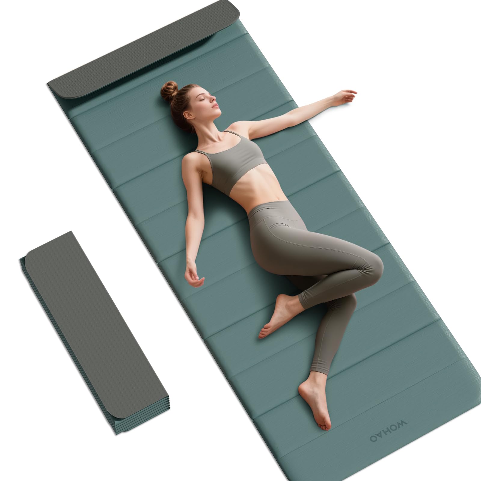 12-Fold POE Yoga Mat 75x26x0 4 Inches Non-Slip Compact Workout-Friendly for Yoga Pilates Strength Training Meditation
