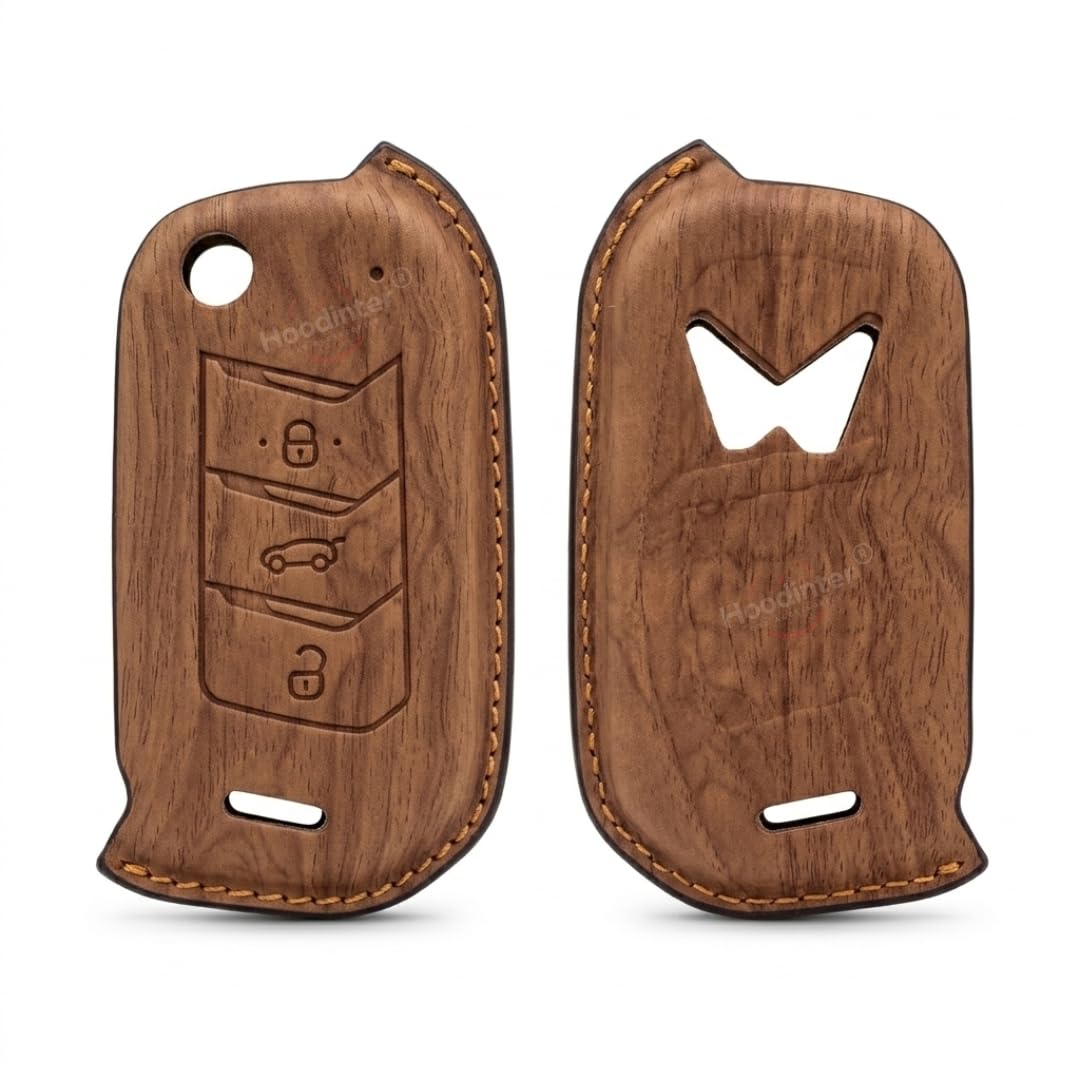 Leather Key Cover Compatible for Mahindra Thar, Thar Roxx, Scorpio N, Scorpio Classic, XUV700, Bolero, XUV 7XO, XUV 3XO, XUV 400 EV | (2023–2026) | 3 Button Flip Key - Brown-image-44