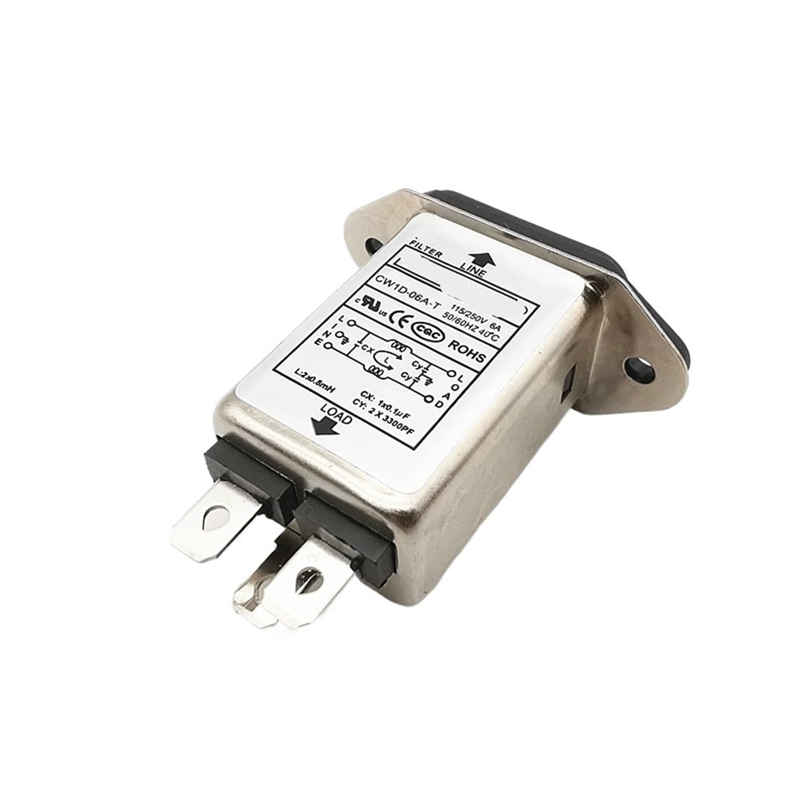0P7br328b One Color With Insurance Socket Power Filter Cw2a-10A-T 220V 10A 6A Purification Single-Phase(Cw1d -06A -T Big Side 6A)