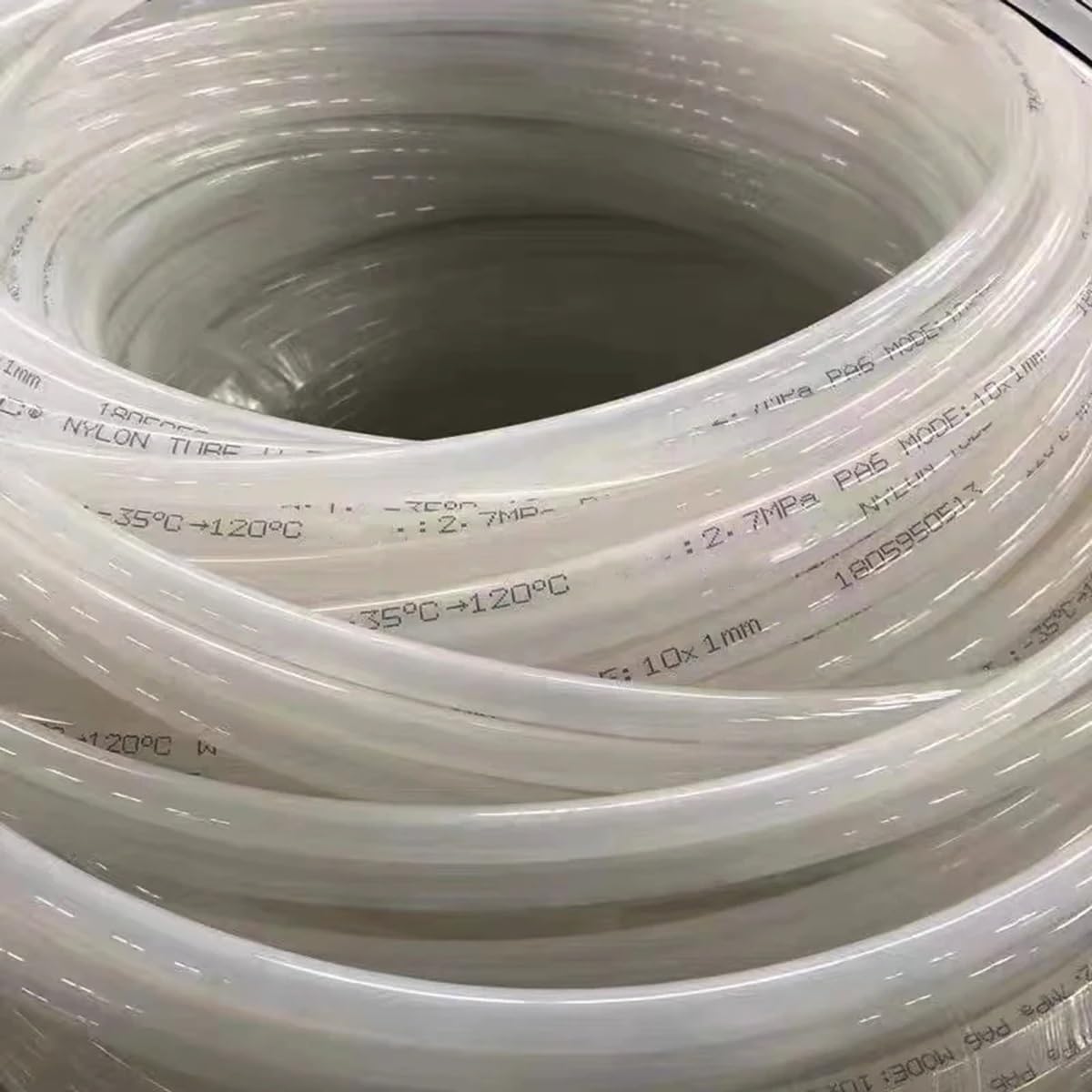 Tube En Nylon PA6 Haute Pression De 1M/2M/5M/10M/15M/20M, Tuyau D'huile En Polyamide Rigide Et Lisse For Compresseur D'air Pneumatique De 4mm 6mm 8mm 10mm 12mm (Color : 10 M, Size : PA 4x2.5)