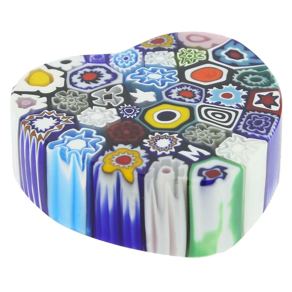 Murano Glass ムラーノガラスペーパーウエイト ミルフィオリ　約6cm Amazon.co.jp: ベネチアングラス ムラノ ガラスペーパーウェイト