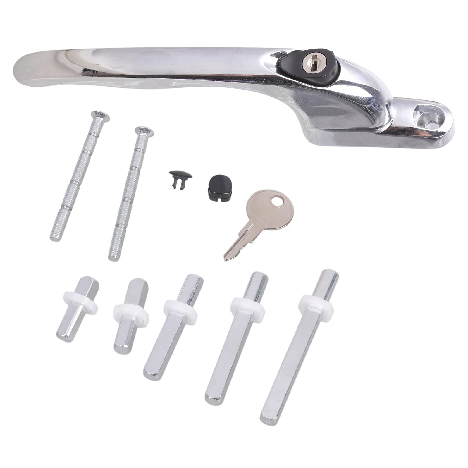 Stainless Steel Balcony Door Handle Child Window Lockable Window Handle with & Screws Enduring Child Ergonomic Easily Install