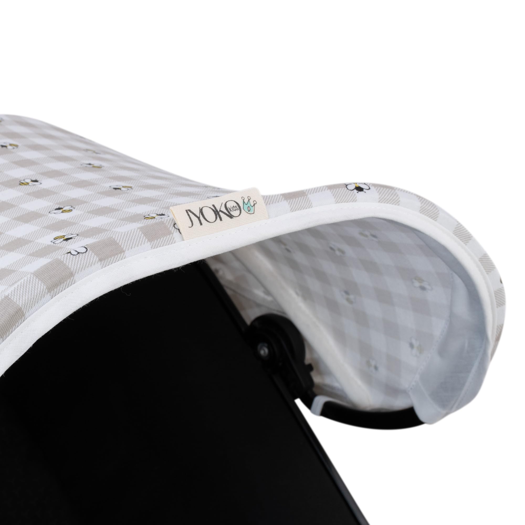 JYOKO KIDS Verdeck für Autositz und Kinderwagen, kompatibel mit Doona, 100% Baumwolle, White Star