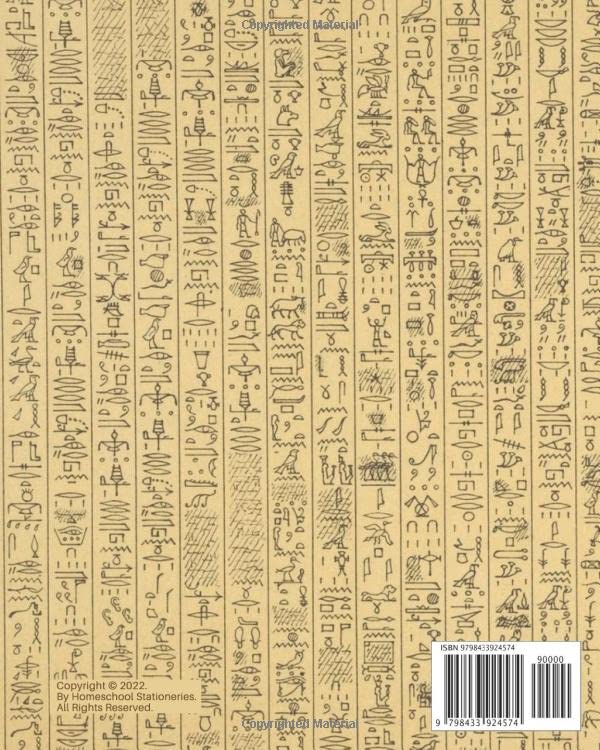 ANCIENT EGYPTIAN WRITING NOTEBOOK: HIEROGLYPHIC THEME - Image 2