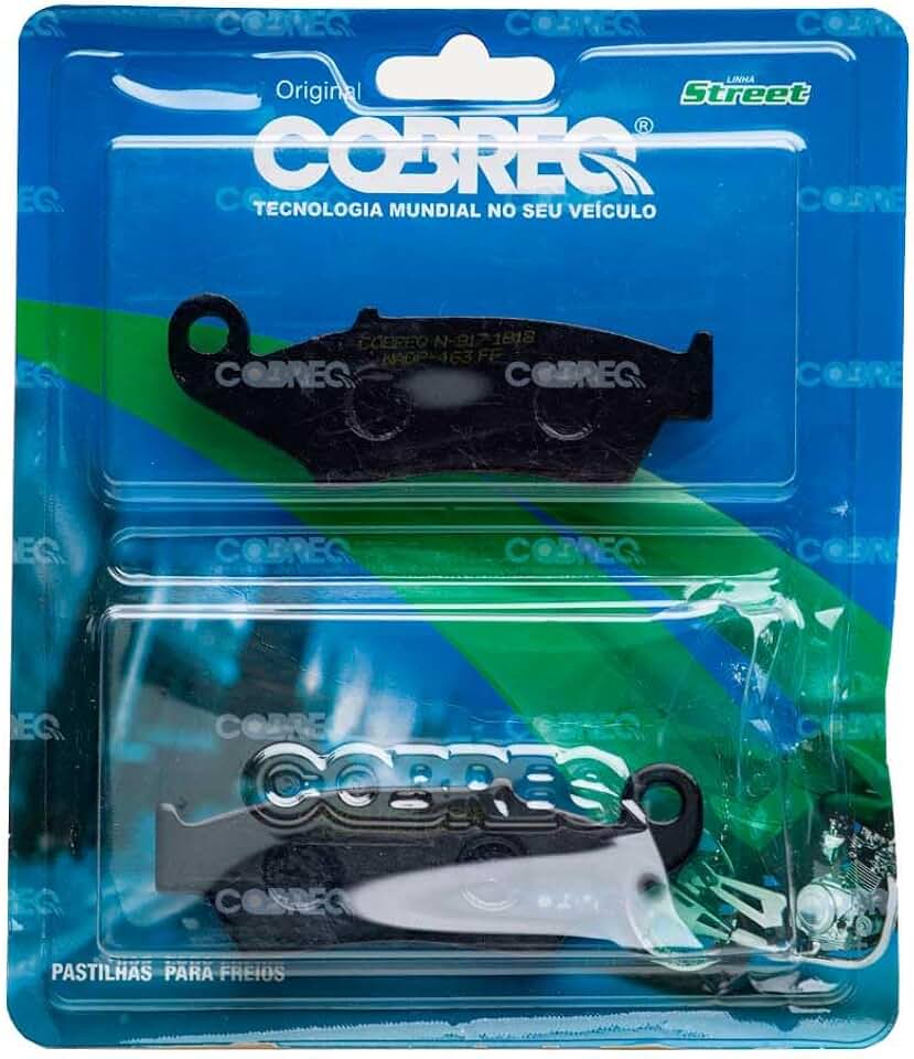 PASTILHA FREIO BROS 150 ..17/ BIZ 125 ..17/ FALCON 400/ TORN 250/ XRE 300 (D) COBREQ